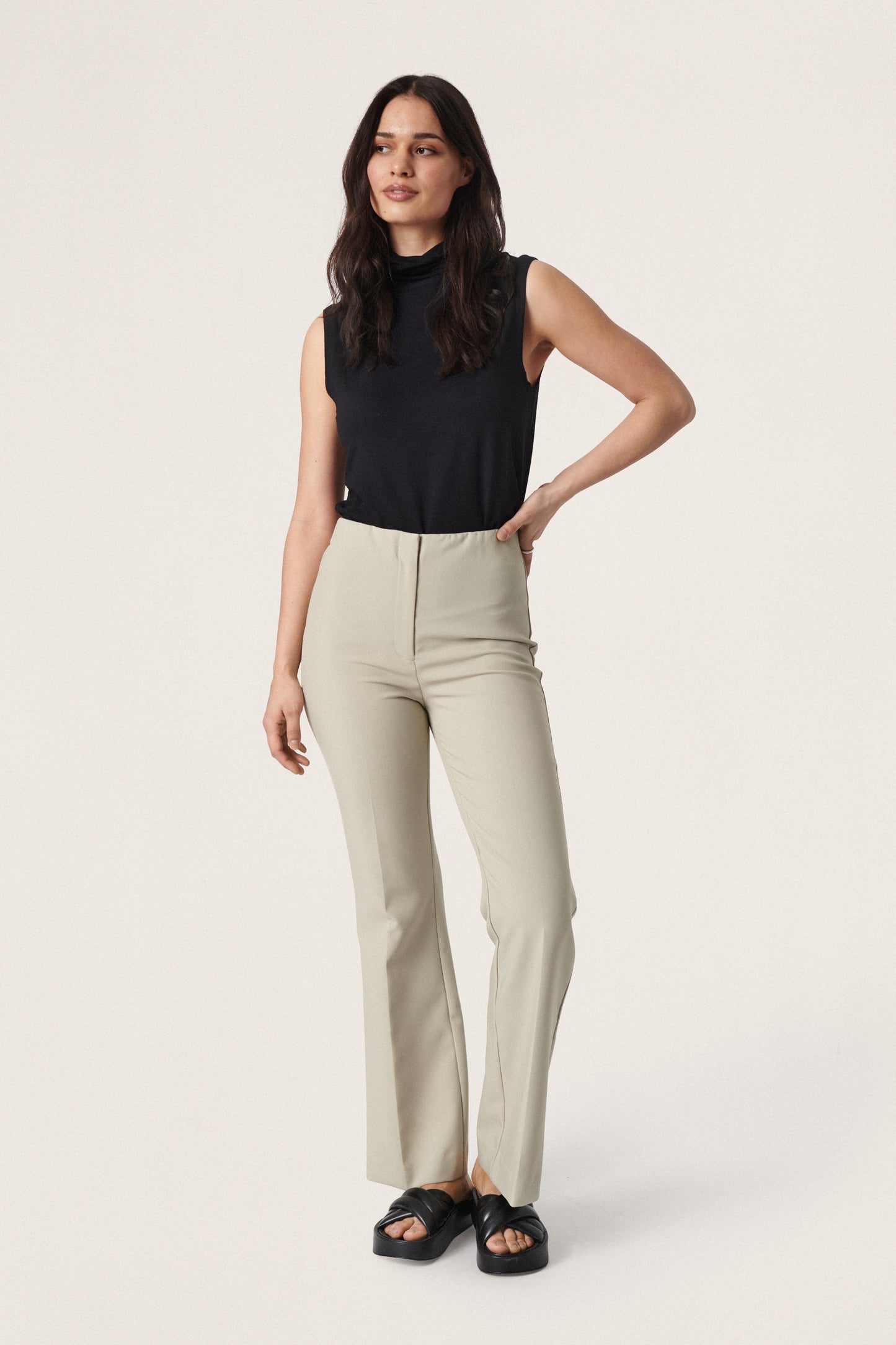 Soaked in Luxury Corinne Pants Trousers Abbey Stone