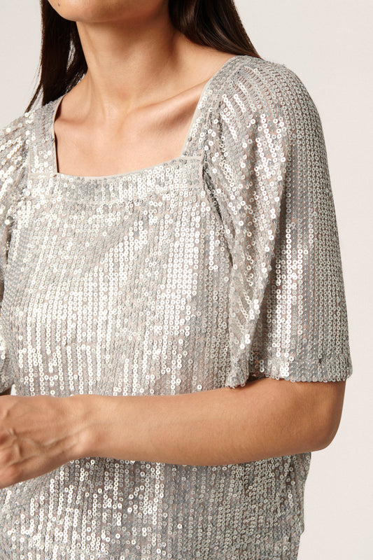 Soaked in Luxury Dalila Blouse LS Shirts/Blouses Silver