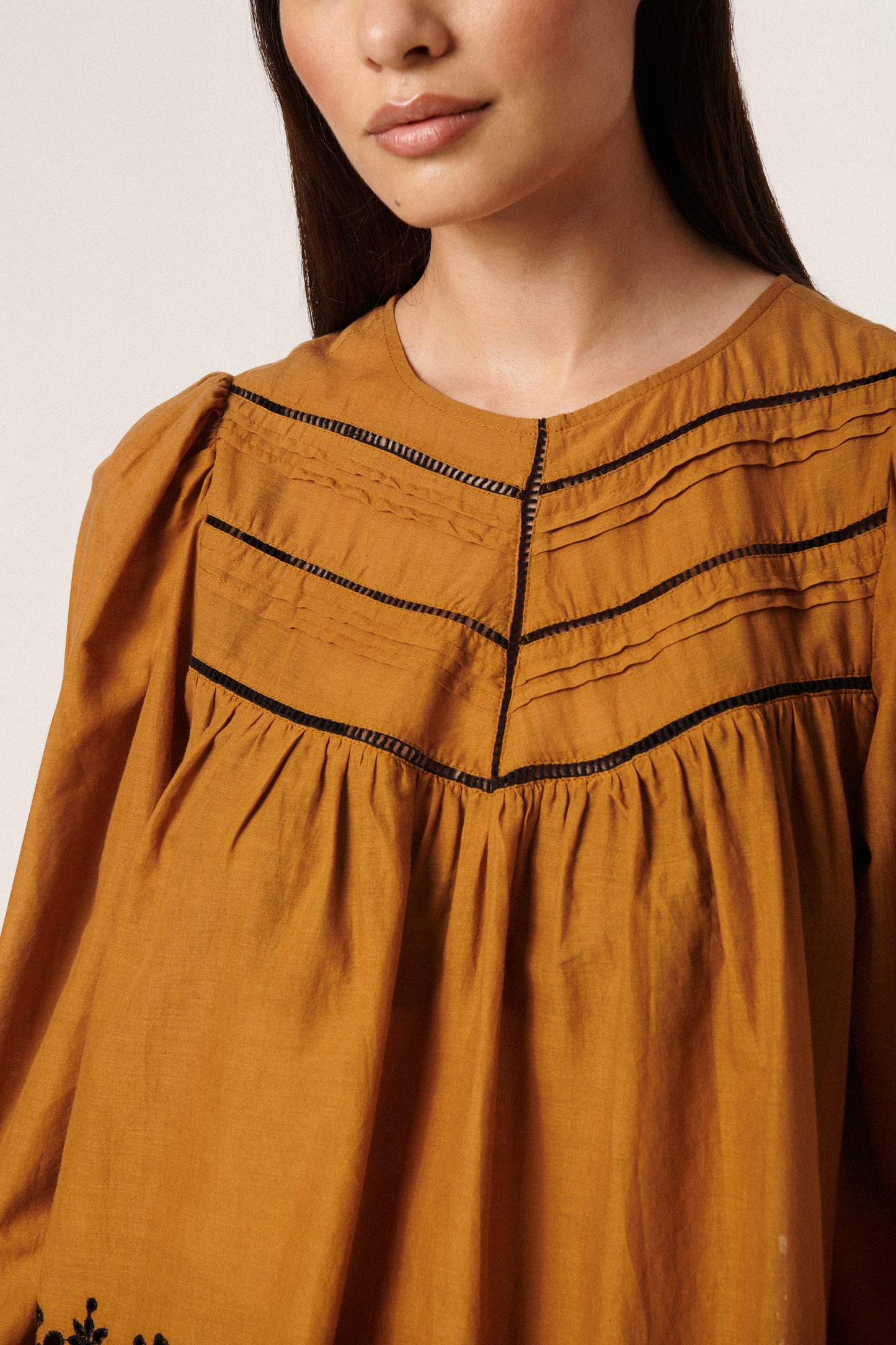 Soaked in Luxury Dicte Blouse LS Shirts/Blouses Golden Brown