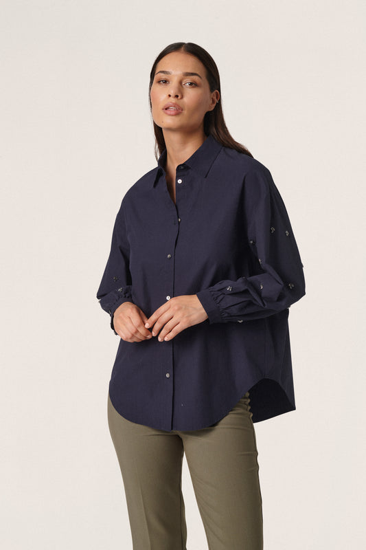 Soaked in Luxury Evelin Shirt Shirts/Blouses Night Sky
