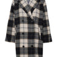 Soaked in Luxury Gael Coat Outerwear Night Sky and White Check