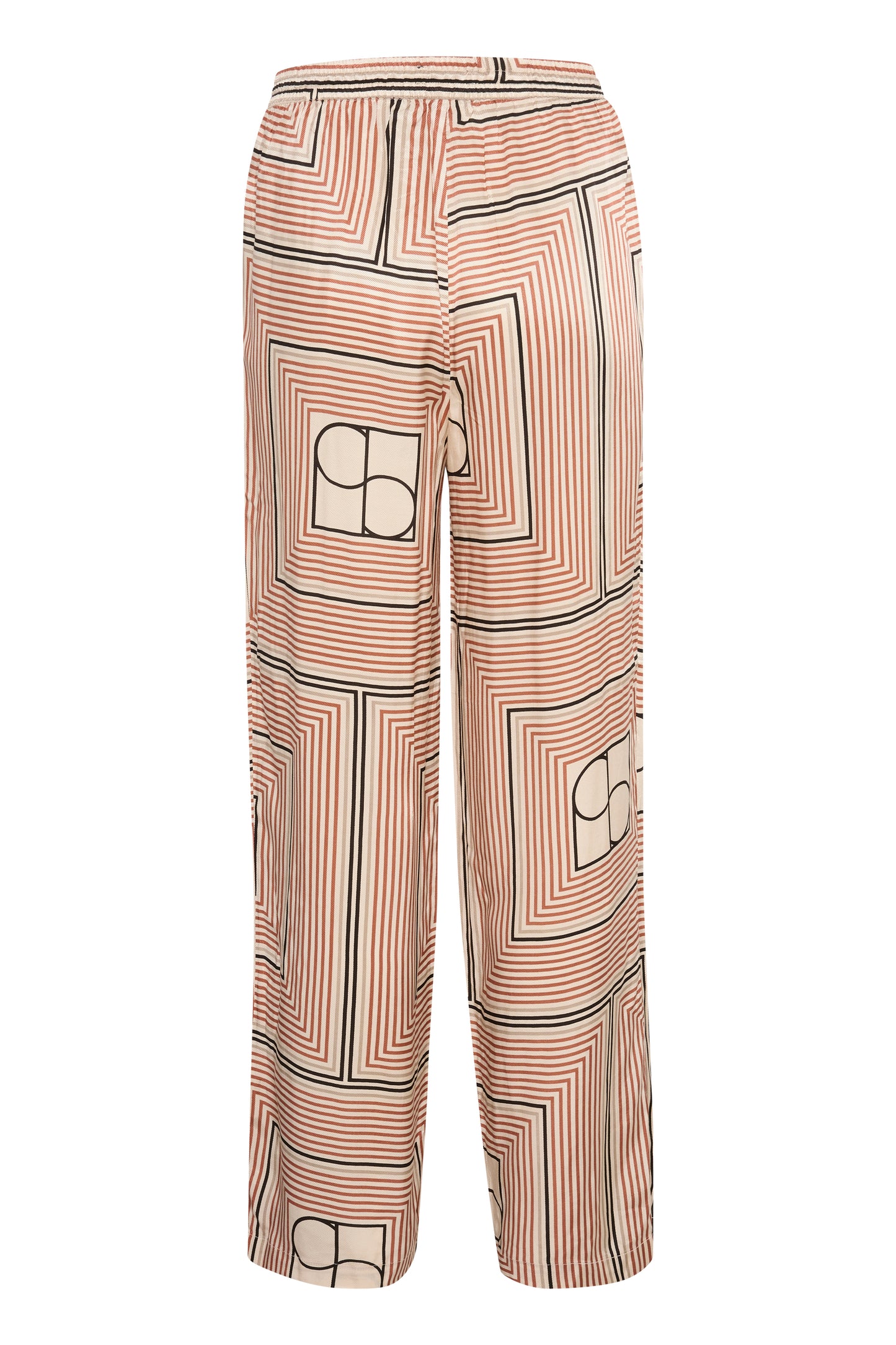 Soaked in Luxury Kimaya Pants Trousers Cedar Wood Monogram Print