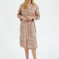 Soaked in Luxury Kimaya Shirt Dress Dresses Cedar Wood Monogram Print