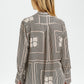 Soaked in Luxury Kimaya Shirt LS Shirts/Blouses Black Monogram Print