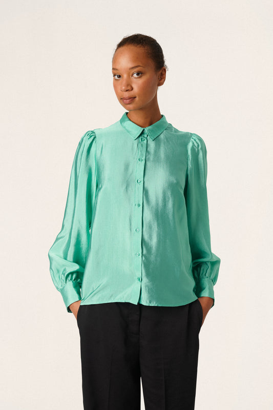 Soaked in Luxury Maude Rox Shirt LS Shirts/Blouses Winter Green
