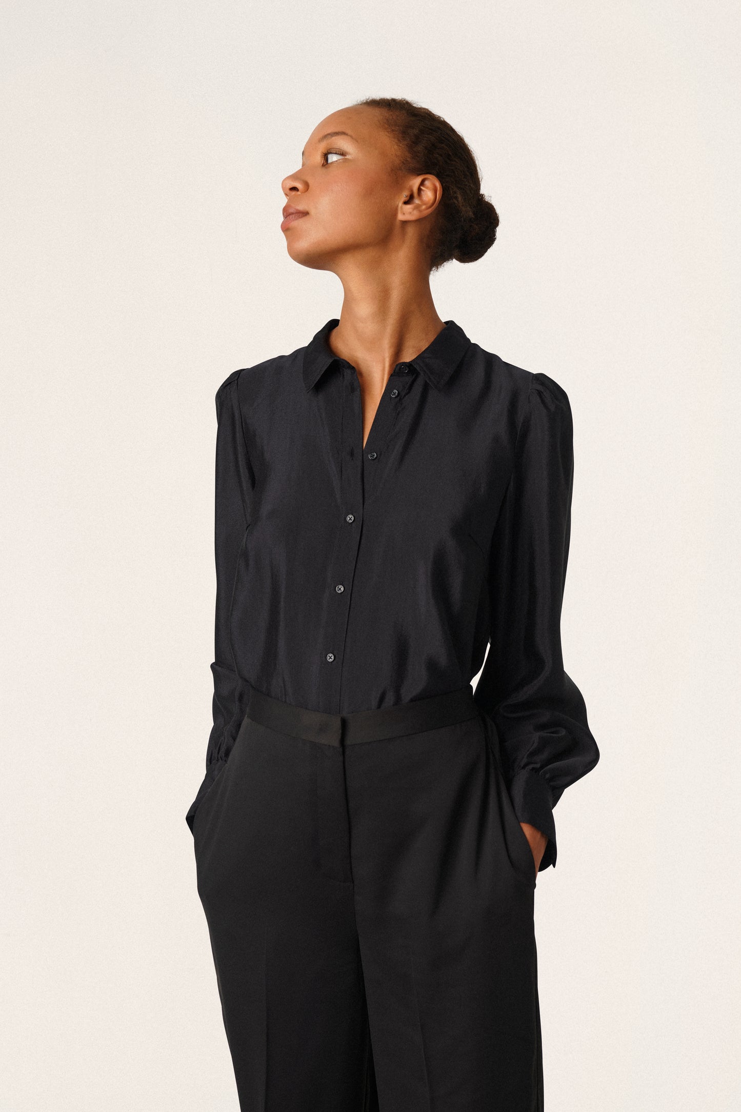 Soaked in Luxury Maude Rox Shirt LS Shirts/Blouses Black