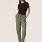 Soaked in Luxury Shirley Printed Pants Trousers Olive Mini Leopard Print