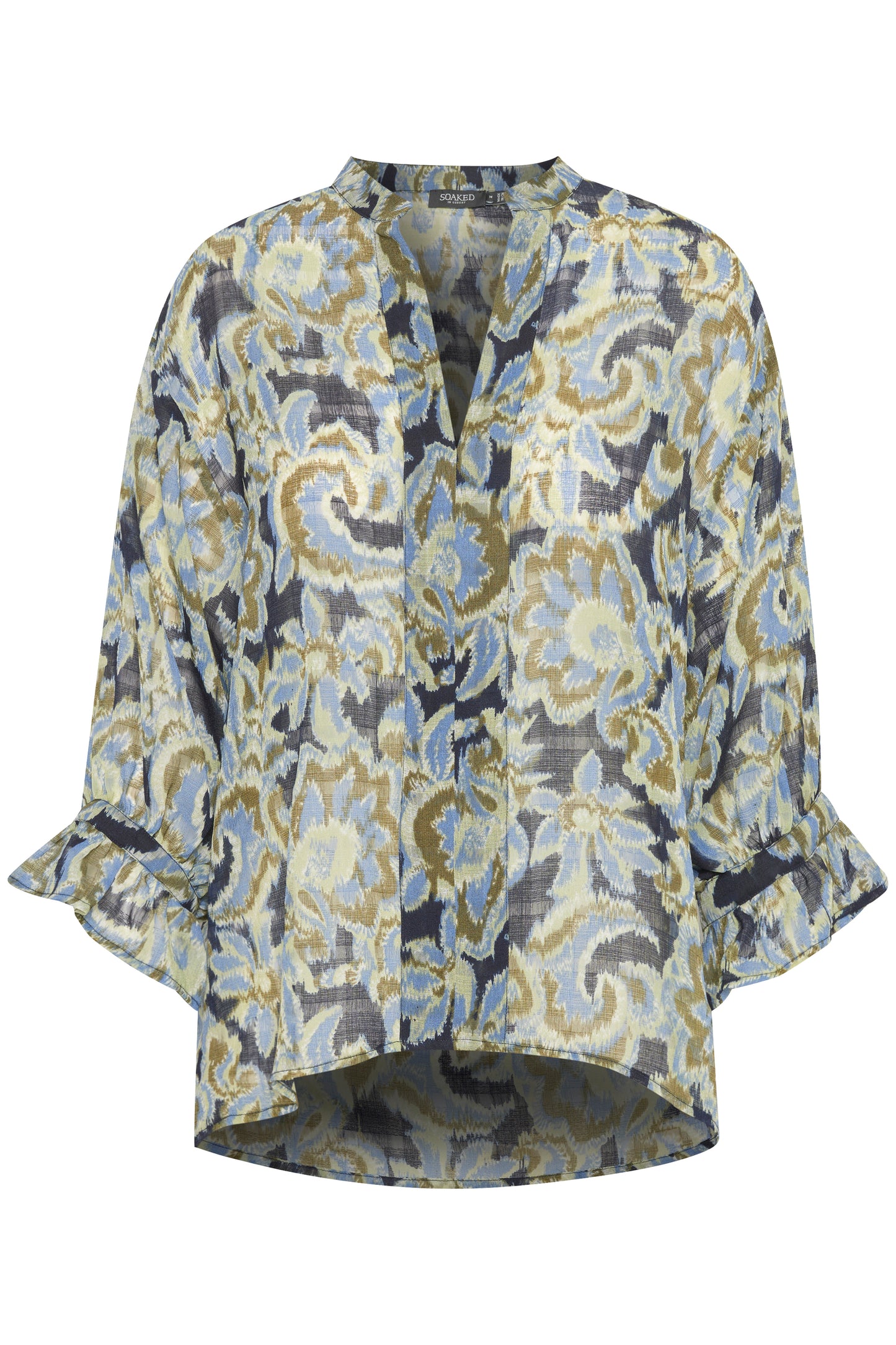 Soaked in Luxury Tiana Amily Blouse 3/4 Shirts/Blouses Night Sky Tapestry Print