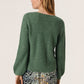 Soaked in Luxury Tuesday V-Neck Jumper LS Knit Dark Ivy