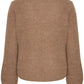 Soaked in Luxury Tuesday V-Neck Jumper LS Knit Brownie