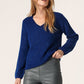 Soaked in Luxury Tuesday V-Neck Jumper LS Knit Sodalite Blue